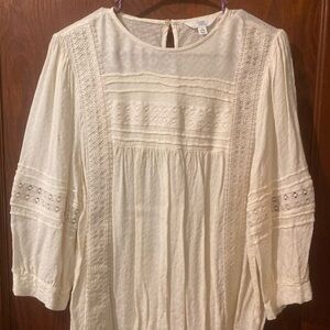 Cream boho Time &Tru blouse